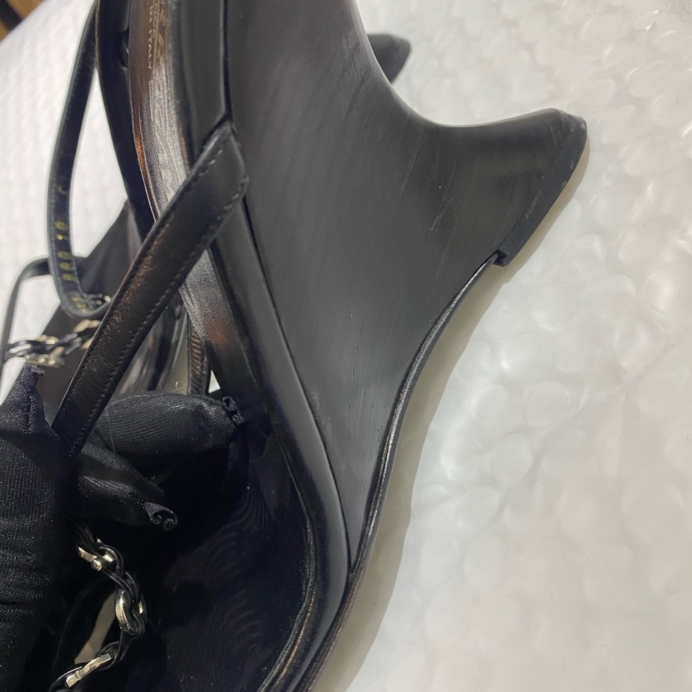 Black skinny platform Ferragamo - Picture 2 of 5